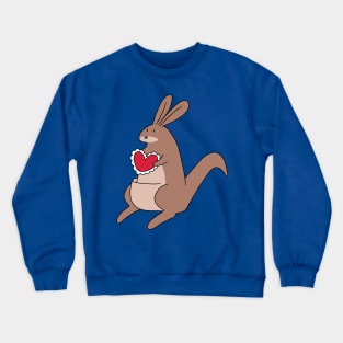 Valentine Heart Kangaroo Crewneck Sweatshirt